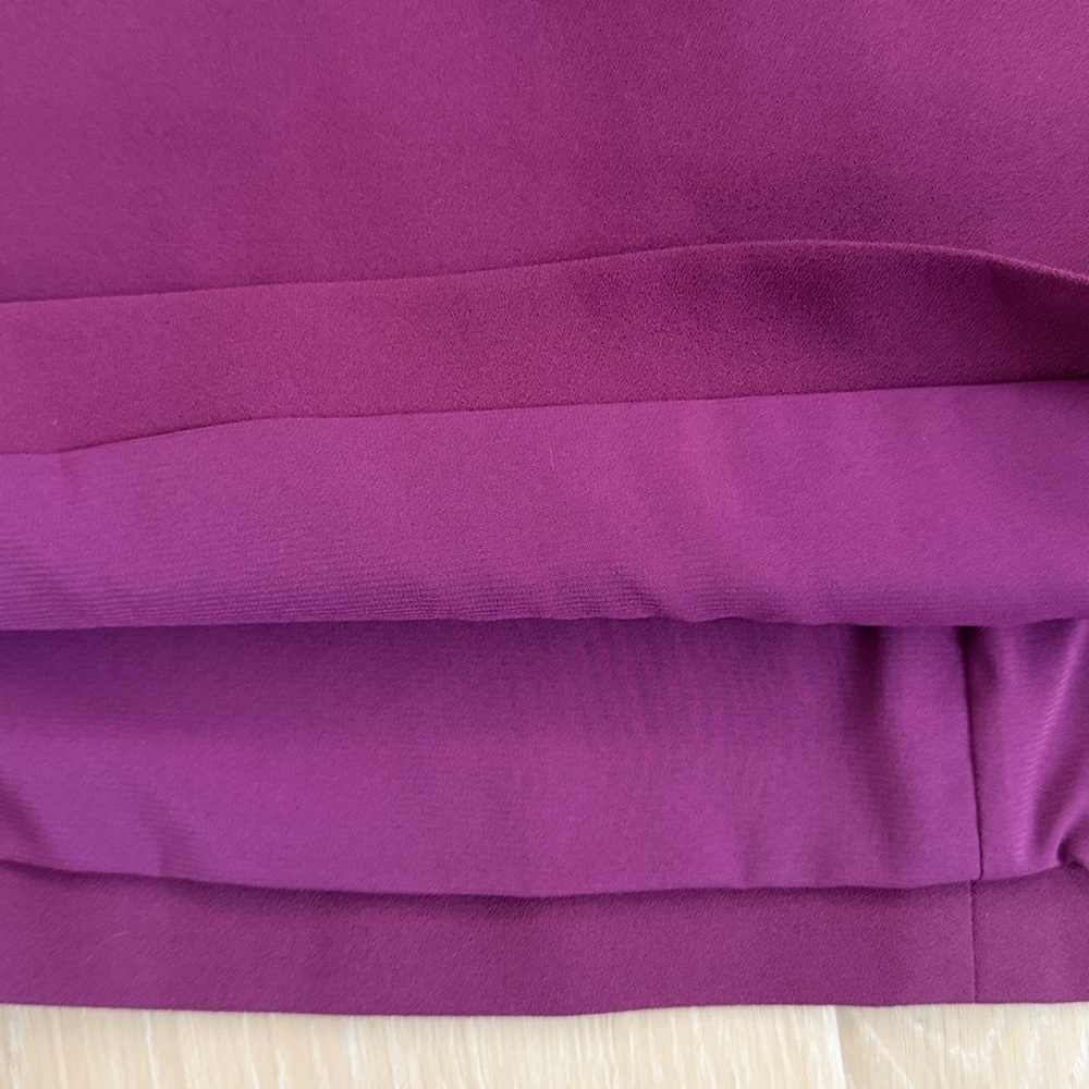 Alice + Olivia Hanita Purple Plum Puff Sleeve Dress Size 0 - Picture 8 of 8
